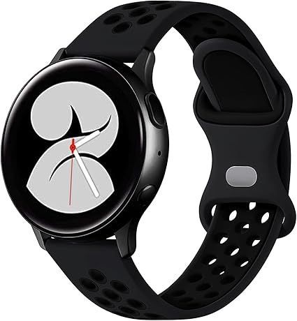 【在庫処分】[AGUPERFIT] 時計バンド 20mm 22mm クイックリリースベルト 柔らかい軽さ通気性が良のシリコンスポーツストラップ 腕時計とスマートウォッチ 替えバンド (20mm M， ブラック/ブラック)