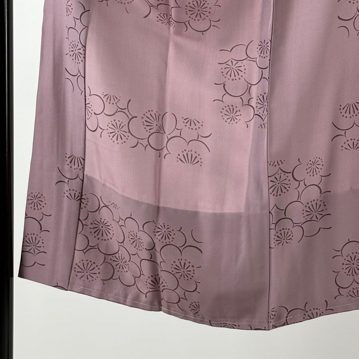 長襦袢 身丈121cm 裄丈67.5cm L 梅 薄紫 正絹 秀品