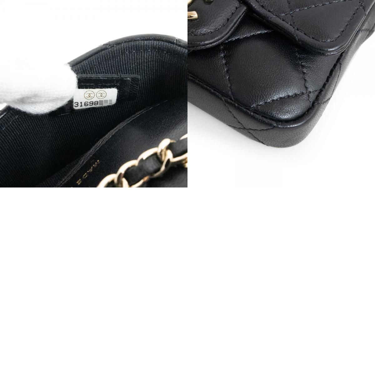 シャネル　ヴィンテージ　チェーンベルト　リボン　ココマーク　ロゴ　マトラッセ黒革 2022年秋冬 CHANEL シャネル ベルト リボン ココマーク チェーン