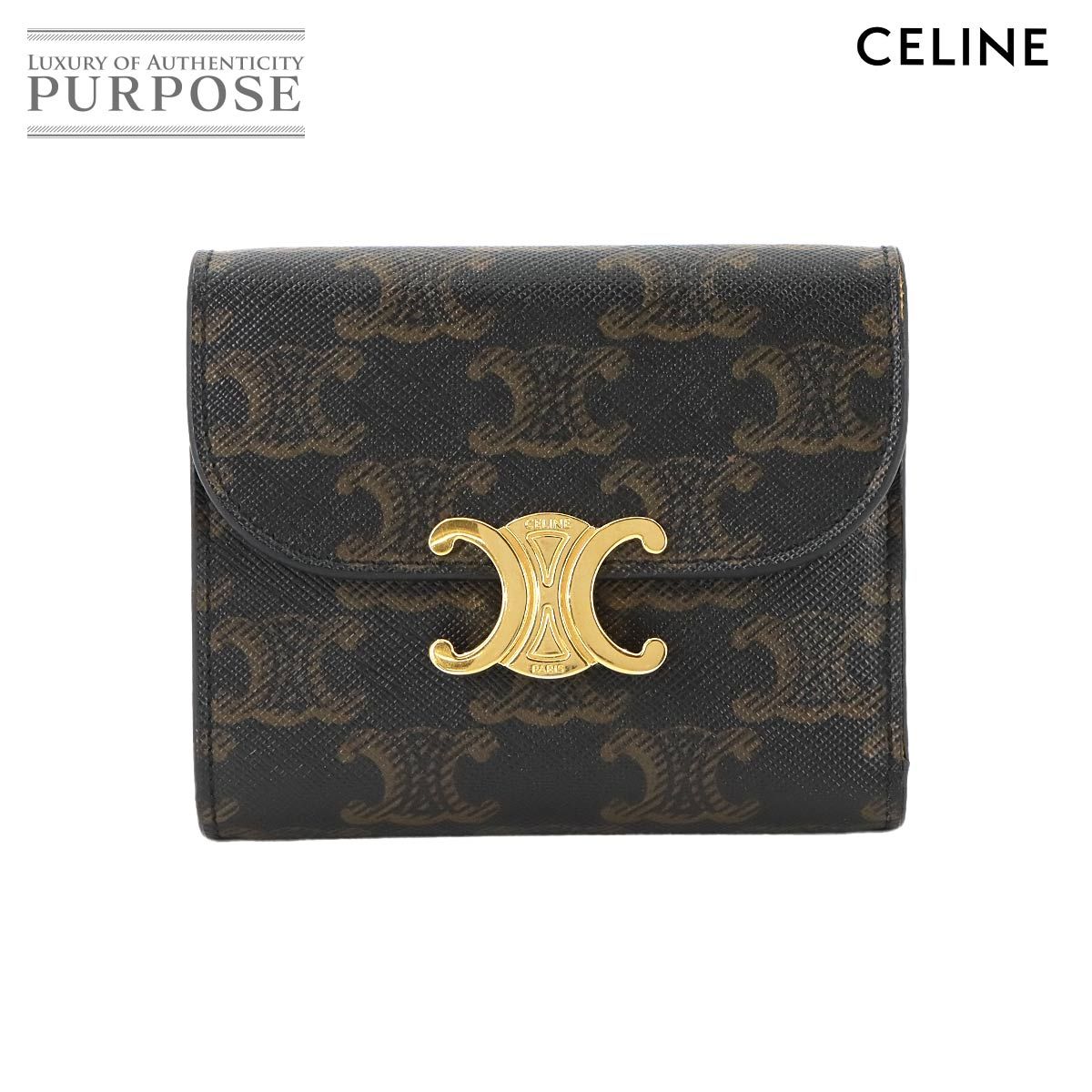 セリーヌ CELINE トリオンフ スモール フラップ ウォレット 三