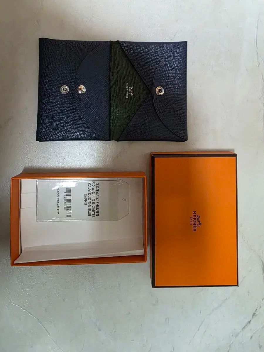 Hermes エルメス カルヴィ デュオ エプソン ブルーサファイア ツートン バイカラー