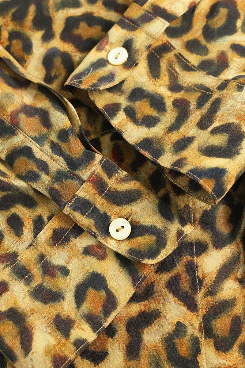 エムエーエスユー 22AW ZIP-UP LEOPARD SHIRT MVFW-SH0622 ジップアップレオパード長袖シャツ メンズ 48 -  メルカリ