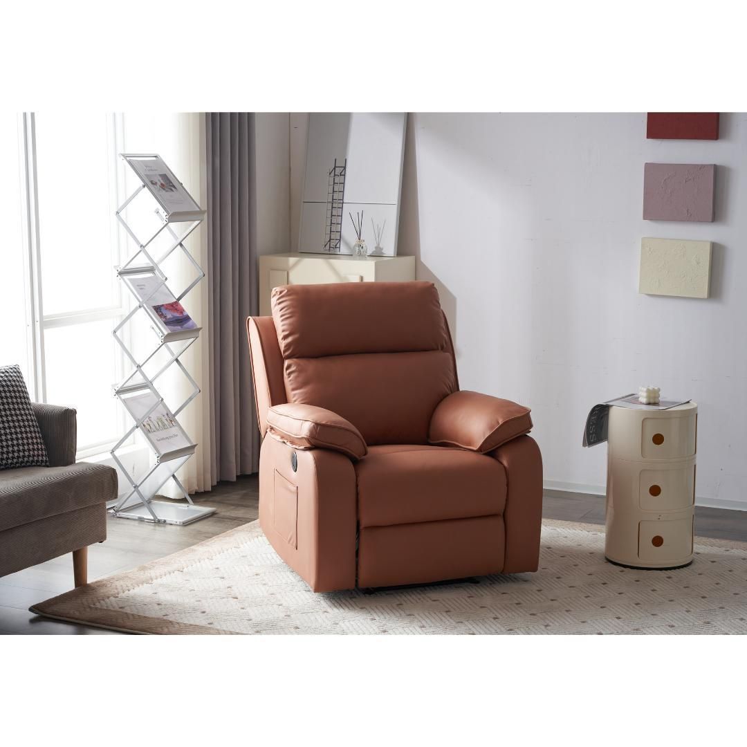 リクライニングソファー電動リクライニングソファ オットUSBポート付き