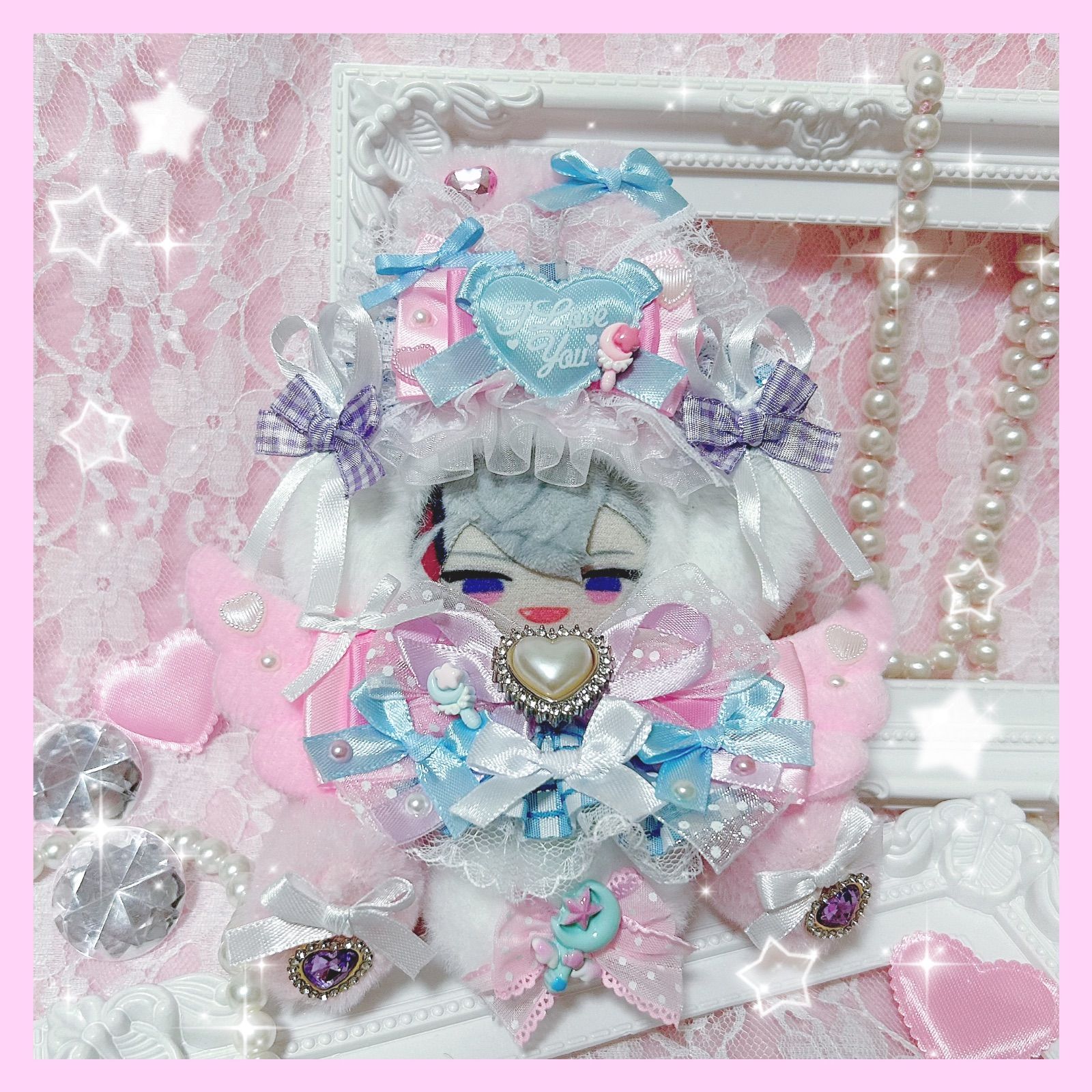 ぬい服 ぬい服 着ぐるみ にじぱぺっと 10cm 11cm おすわり 猫 水色