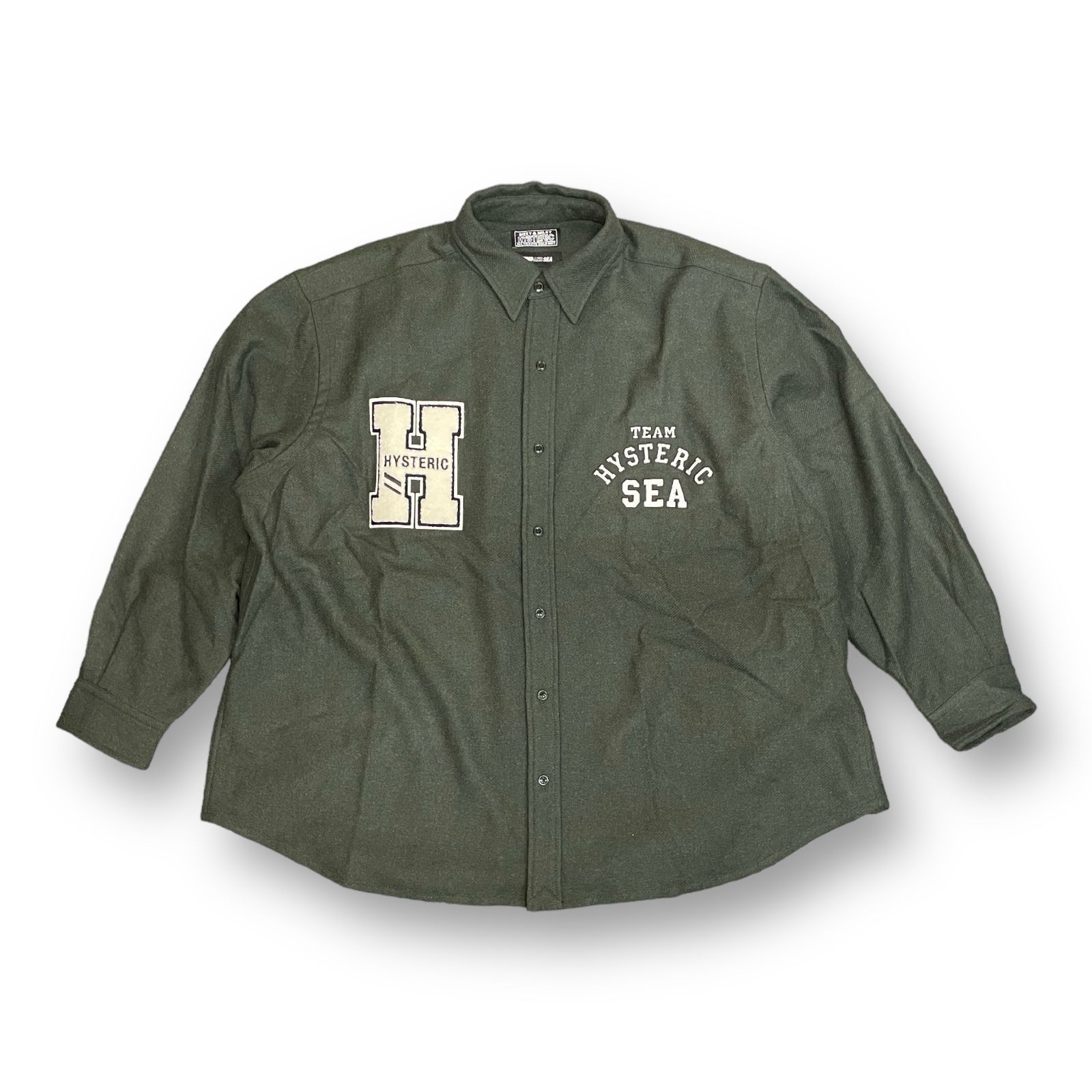 新品 WIND AND SEA HYSTERIC GLAMOUR 3rd WOOL SHIRT WDS-HYS-3-03 