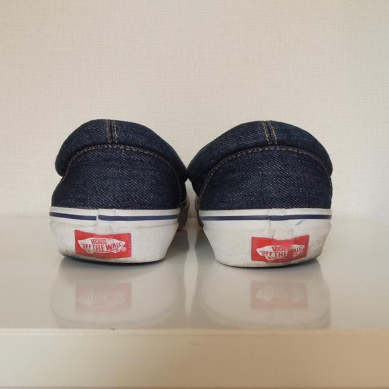 vans スニーカー ERA デニム ペイズリー柄の縁取り ブルー 27,5cm （w-0804）