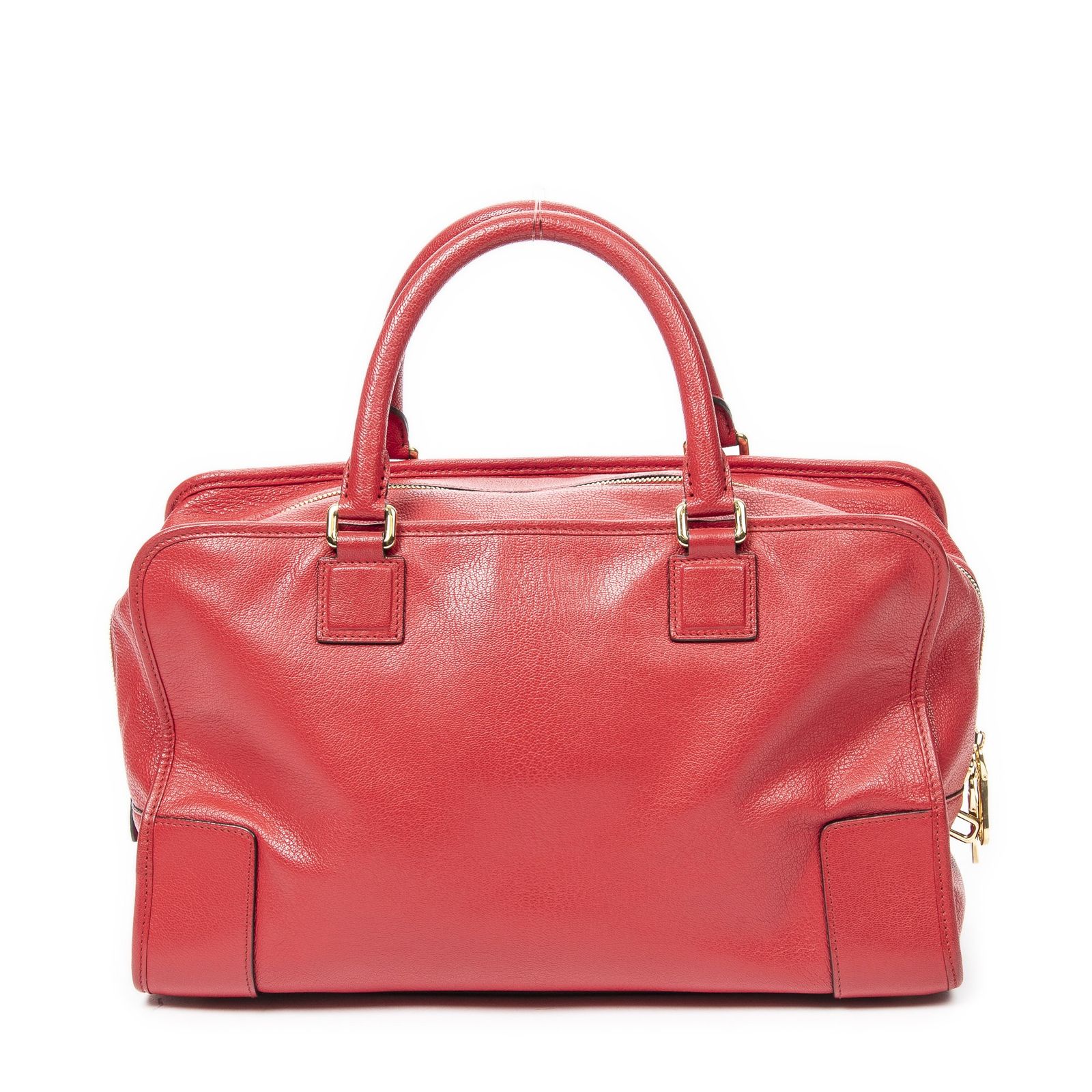 ロエベアマソナ赤ゴートスキンレザーA