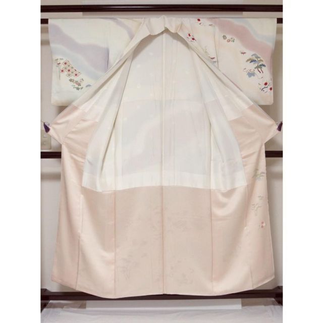 訪問着 袷 加賀紋 吉祥 松竹梅に鶴 154cm前後ベスト【優品】 - メルカリ