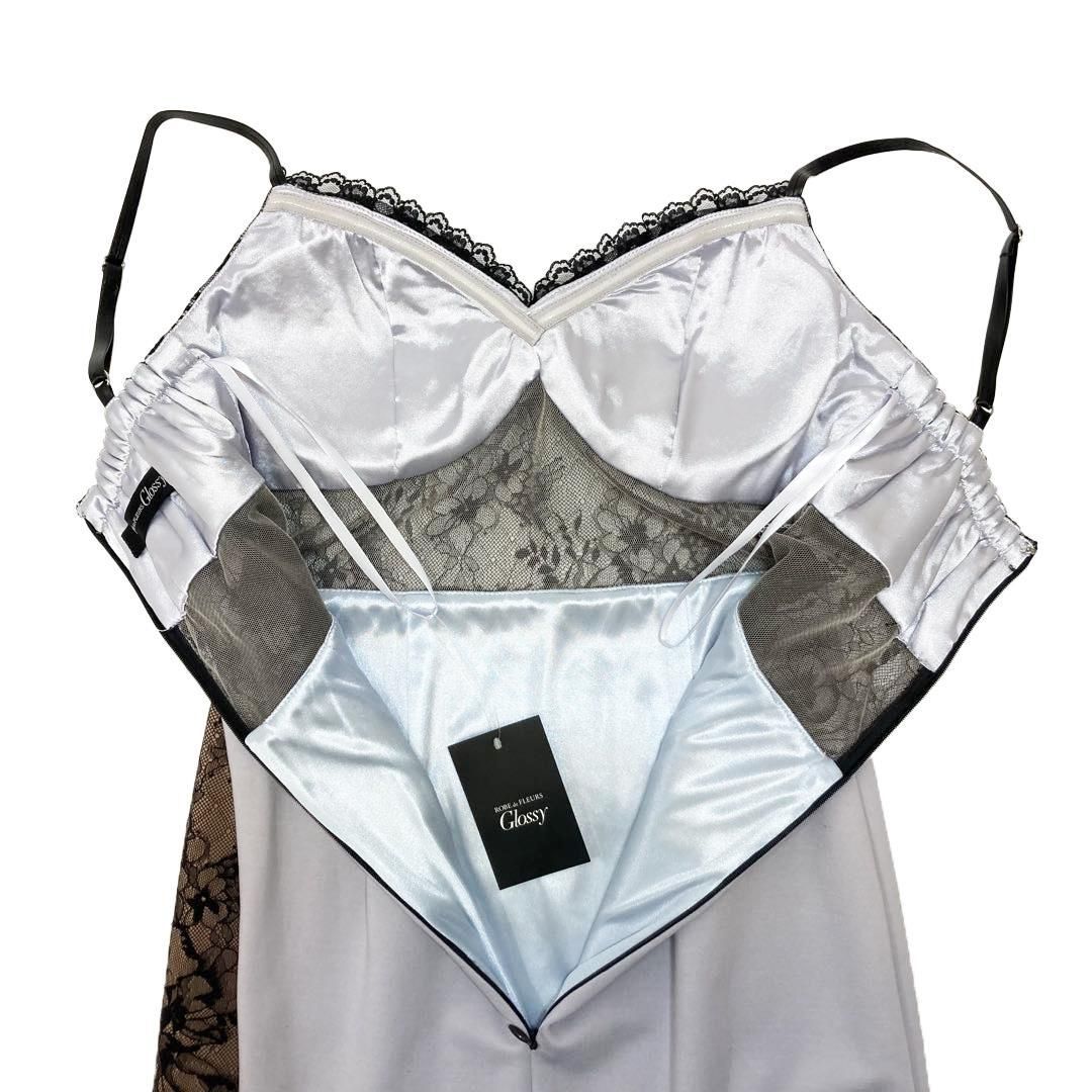 ROBE de FLEURS Glossy ローブドフルールグロッシー レース切替×キャミ