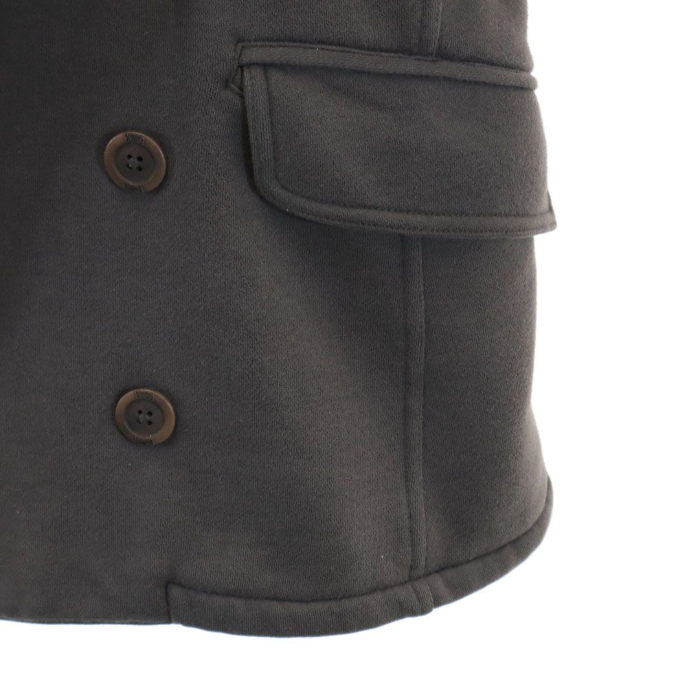 エンポリオアルマーニ レイヤード  フーデッド ピーコート S チャコールグレー Emporio Armani 裏起毛 EASY FIT メンズ エンポリオアルマーニ レイヤード フーデッド ピーコート S