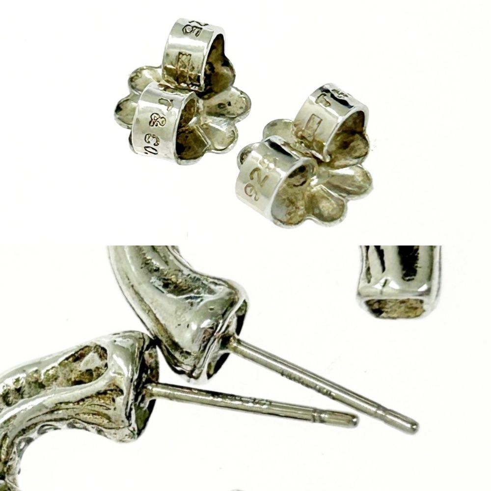 中古】TIFFANY&Co. ティファニー シルバー バンブー フープ ピアス 6.5