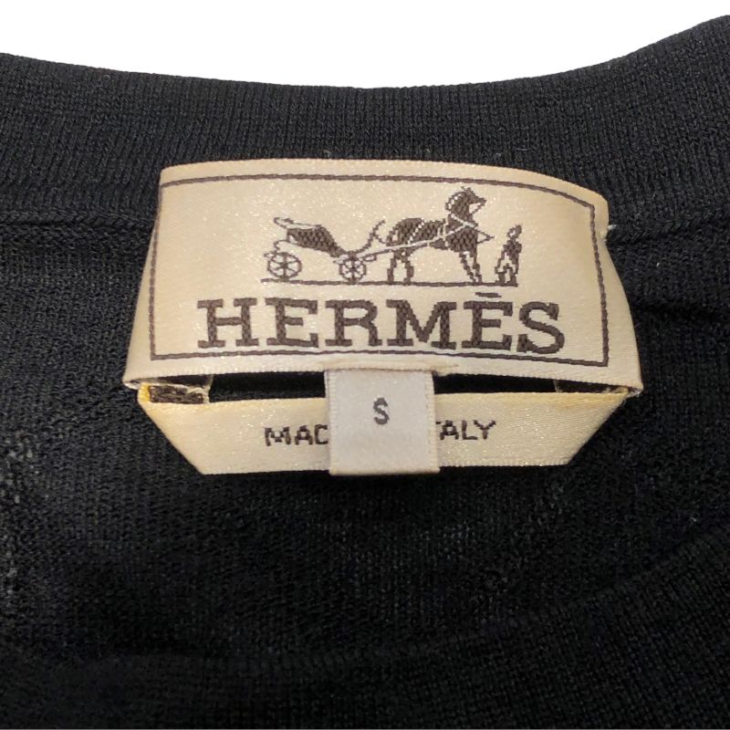 エルメス HERMES フラワージャガードニットセーター ブラック S メンズ ニット - メルカリ