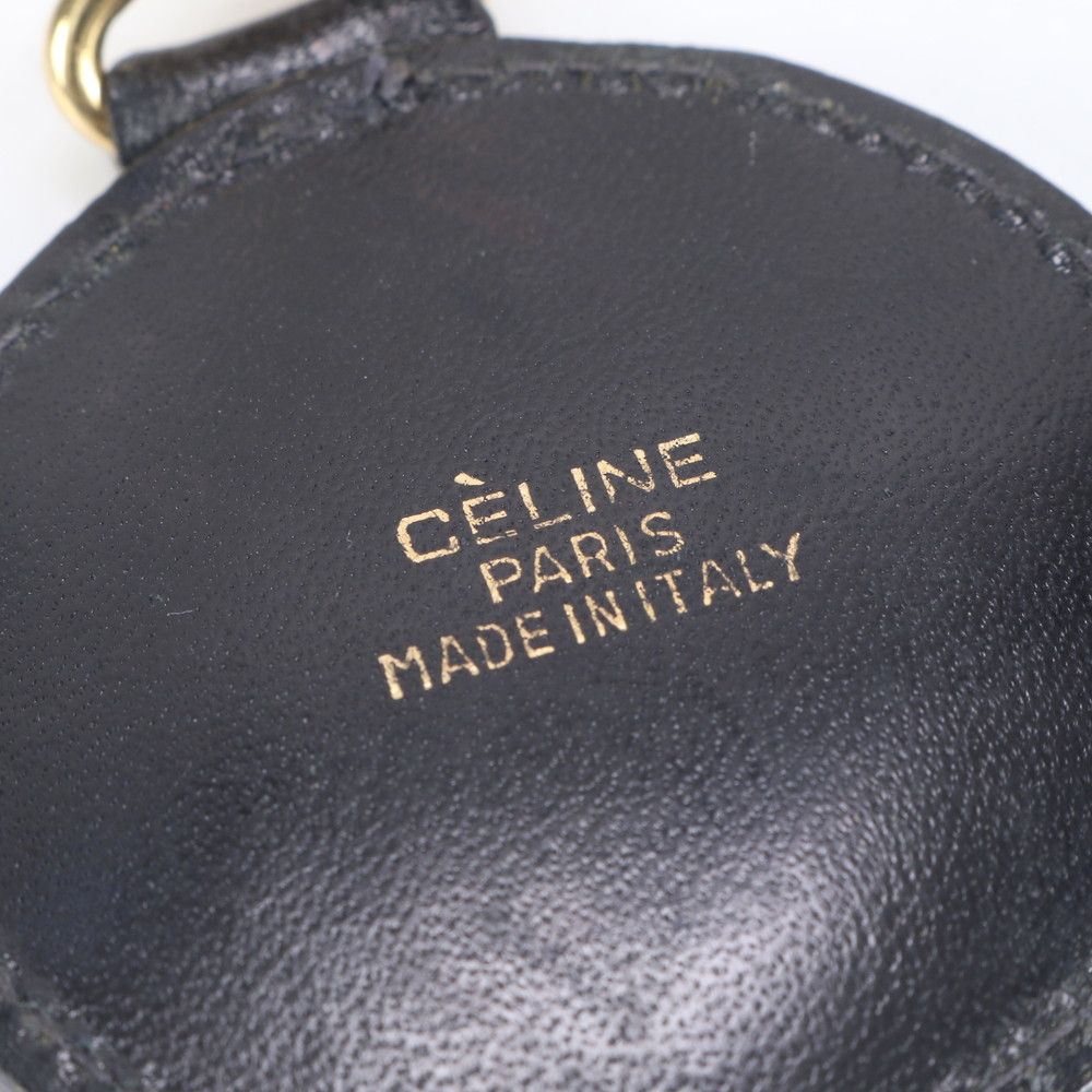 【激レア・新品・未使用】CELINE 馬車金具　キーケース　レザー　黒 CELINE/セリーヌ】 馬車ロゴ金具 コインケース レザー ブラック