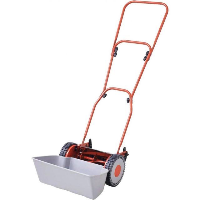 山善 手動 芝刈機 刈る刈るモア KKM-200 レッド 簡単組立 刈込高さ5段階調節 高さ2段階調整 芝刈 草刈 手押し