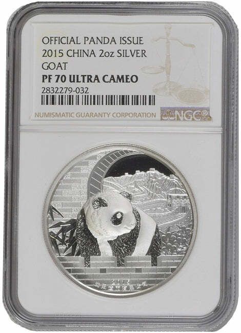 2015 China Lunar Panda Goat Silver Proof Shenyang Mint NGC 70