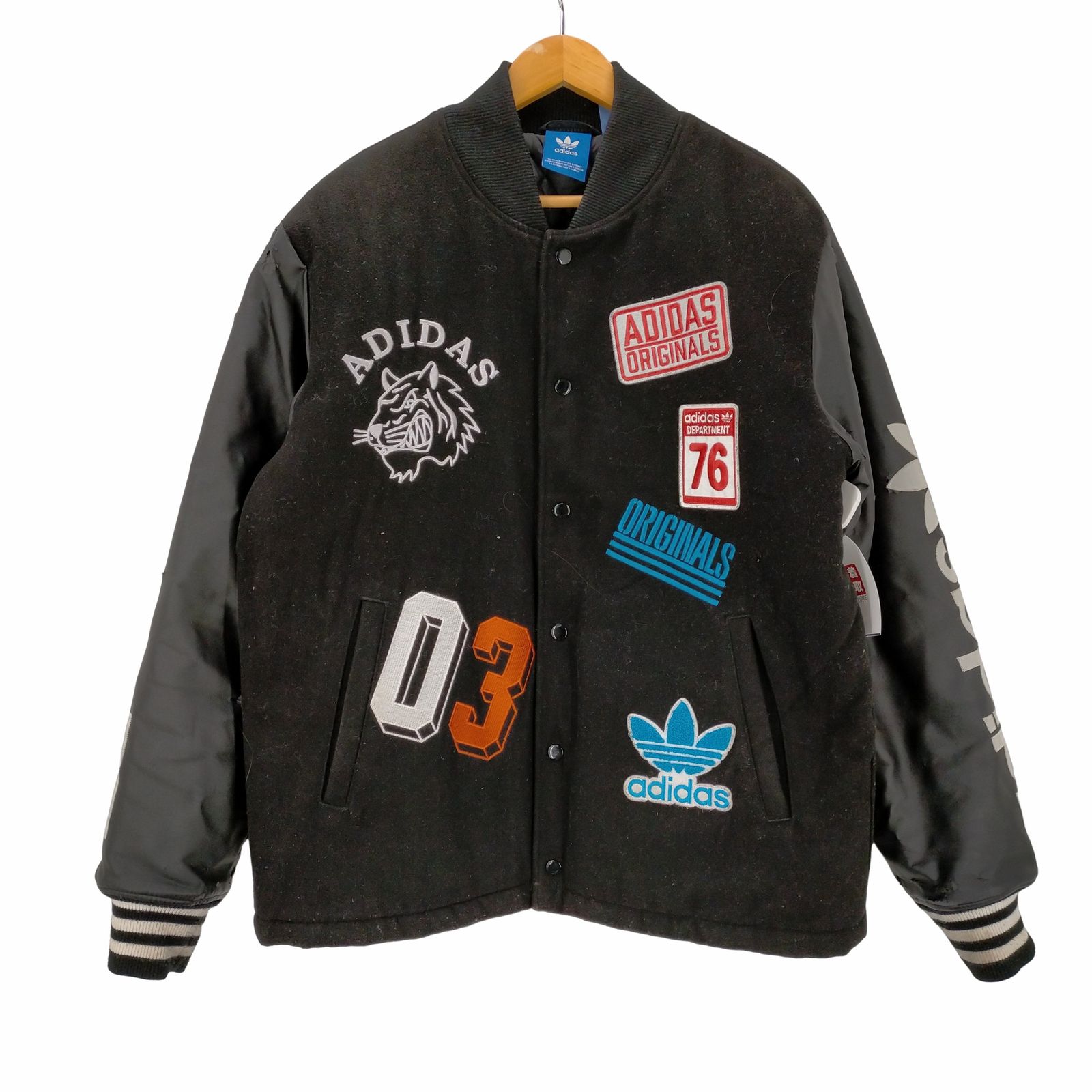 アディダスオリジナルス adidas Originals ロゴ バーシティー ブラック オリジナルス Logo Varsity JKT Black  スタジャン メンズ 105 - メルカリ