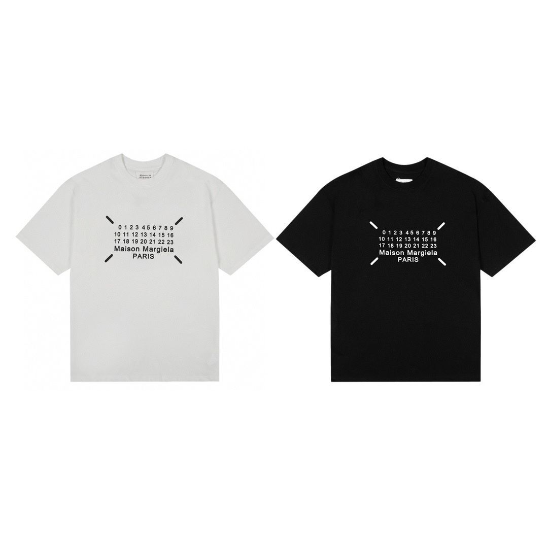 新品Maison Margiela  MM6 メゾン マルジェラ 半袖Tシャツオーバーサイズ男女兼用ホワイトブラック  2