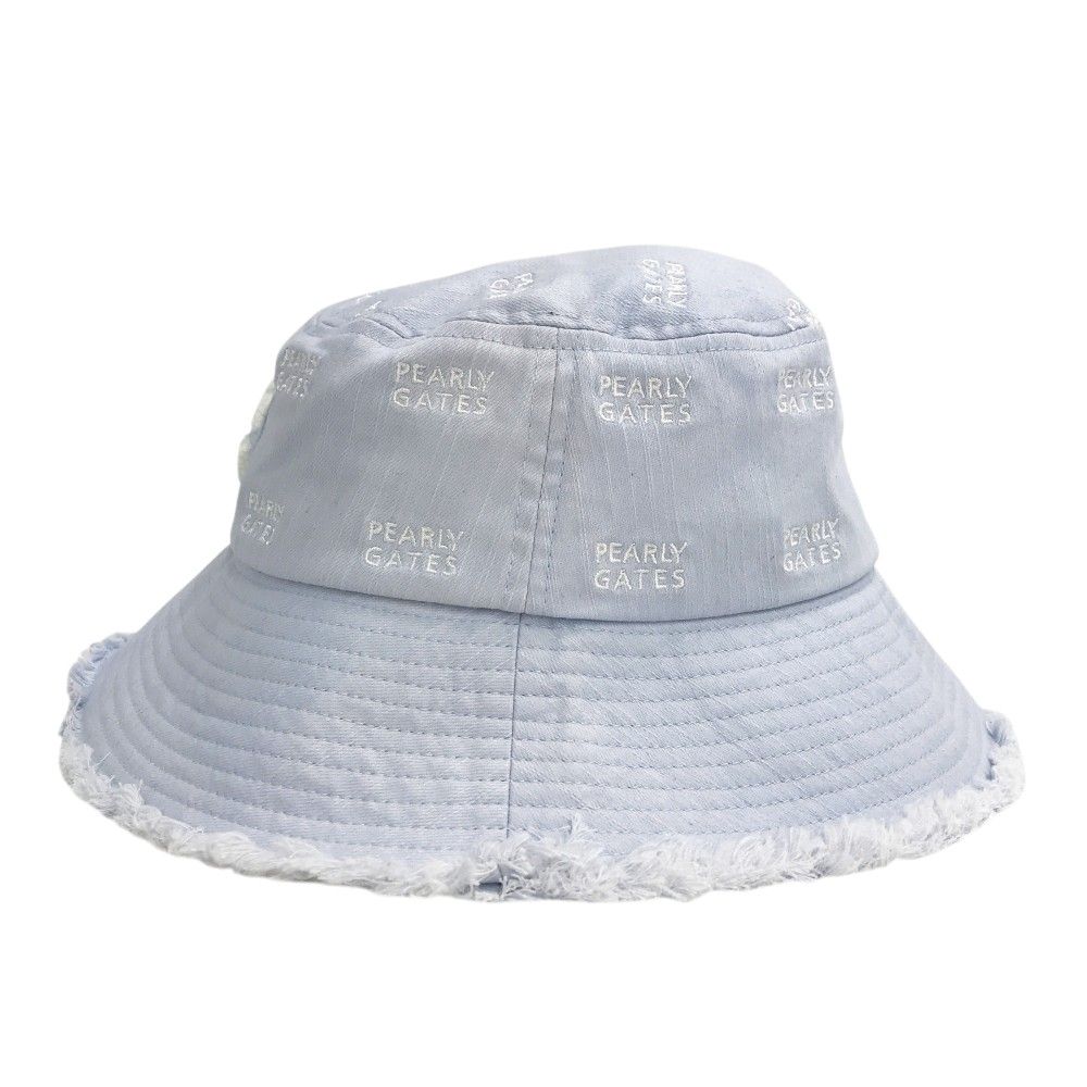 PEARLY GATES パーリーゲイツ モデル ハット ロゴ総柄 ブルー系 FR 240101541508 ゴルフウェア ストスト