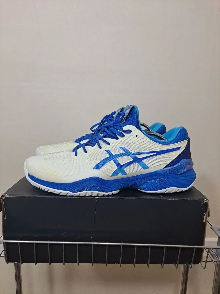 Asics アシックス ゲル 解決策 テニスシューズ ホワイト|ブルー