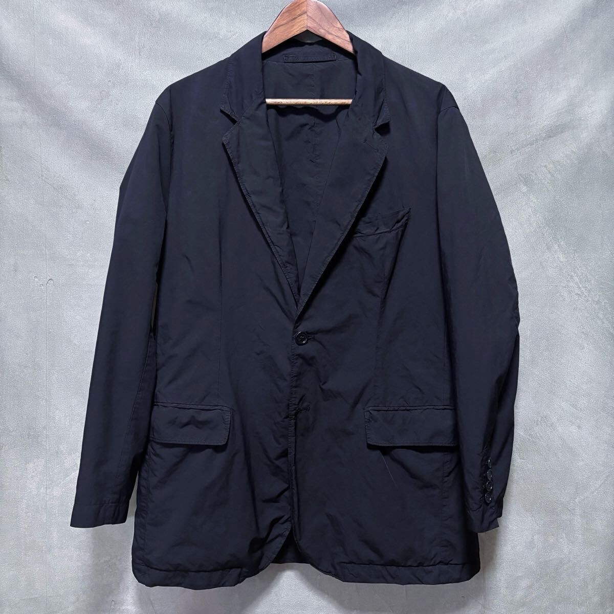 C.P.Company シーピーカンパニー ポリナイロン 製品染め ガーメントダイ ダブルフェイス テーラードジャケット size.52 (XL) ブラック BLK