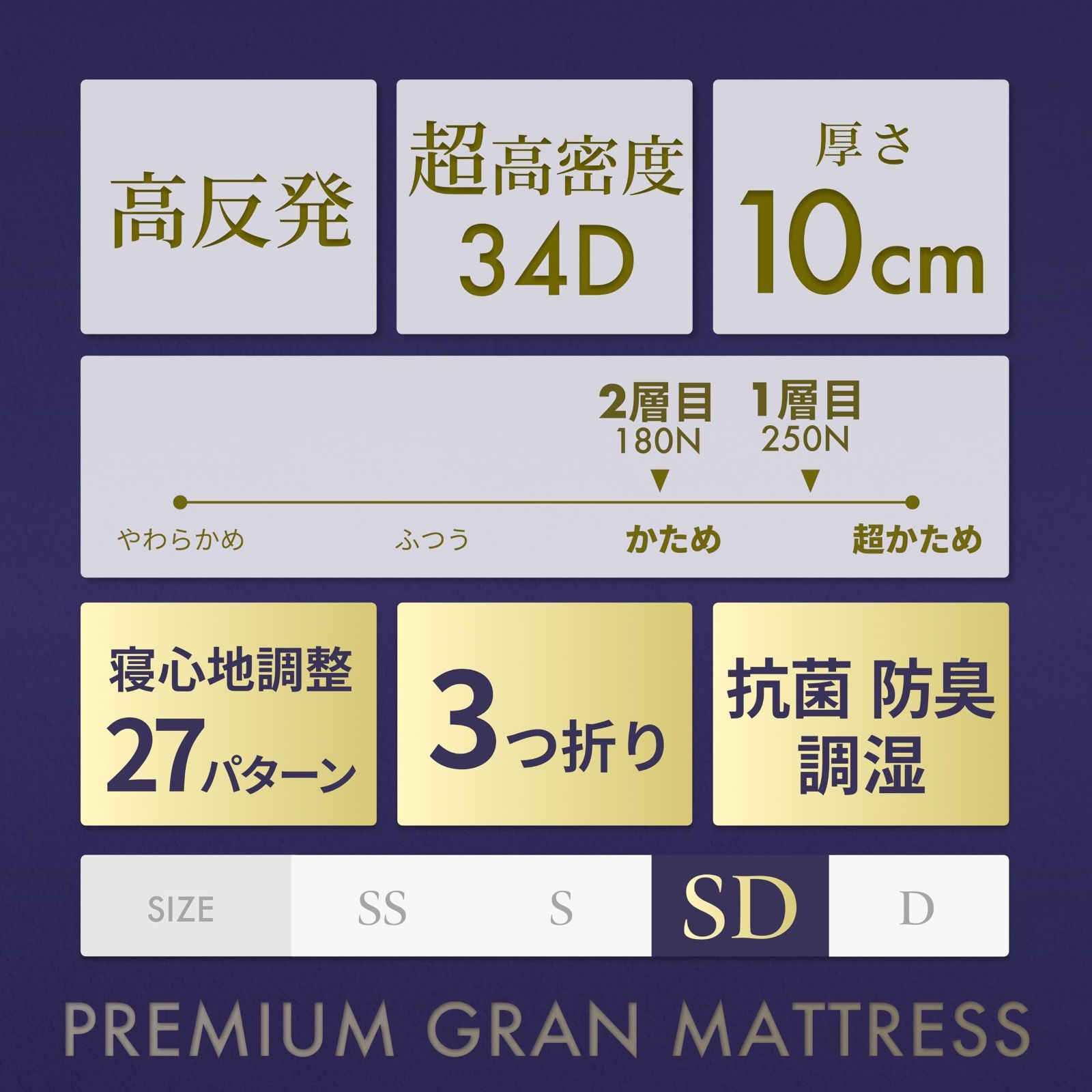 厚さ10cm 三つ折り