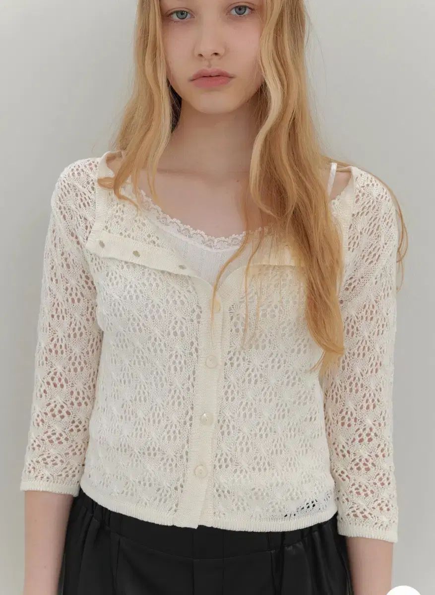 OVNEIR Sandy Knit Cardigan Ivory