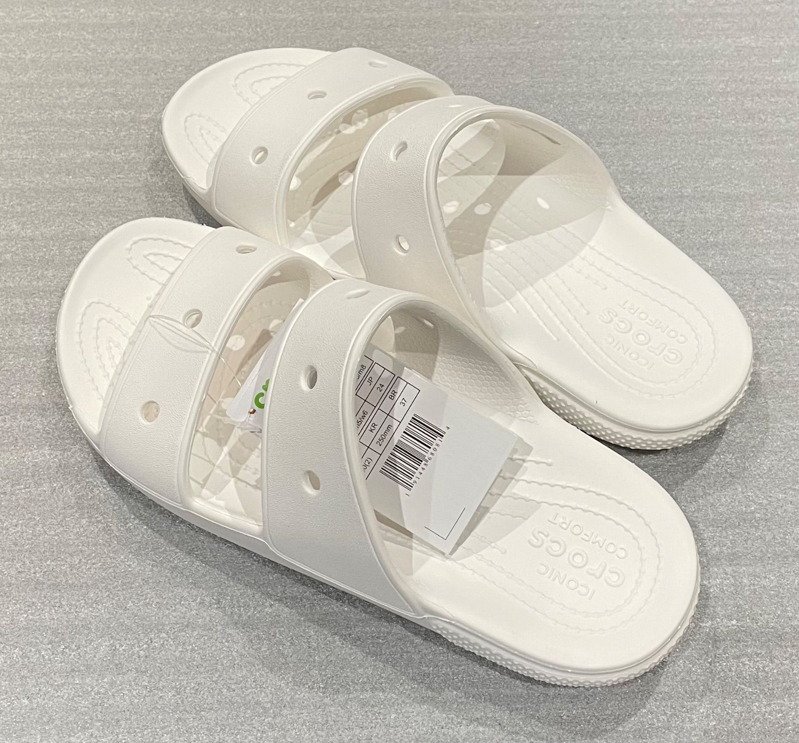 신제품 [크록스] 24.0cm 클로그 클래식 아웃 오브 디스 월드 샌들 화이트 10/11 UK