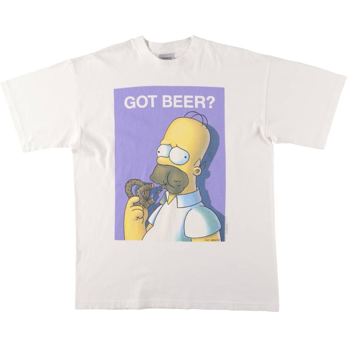 古着 90年代 STANLEY DESANTIS THE SIMPSONS シンプソンズ ホーマーシンプソン GOT MILK パロディ キャラクタープリントTシャツ|evb031001
