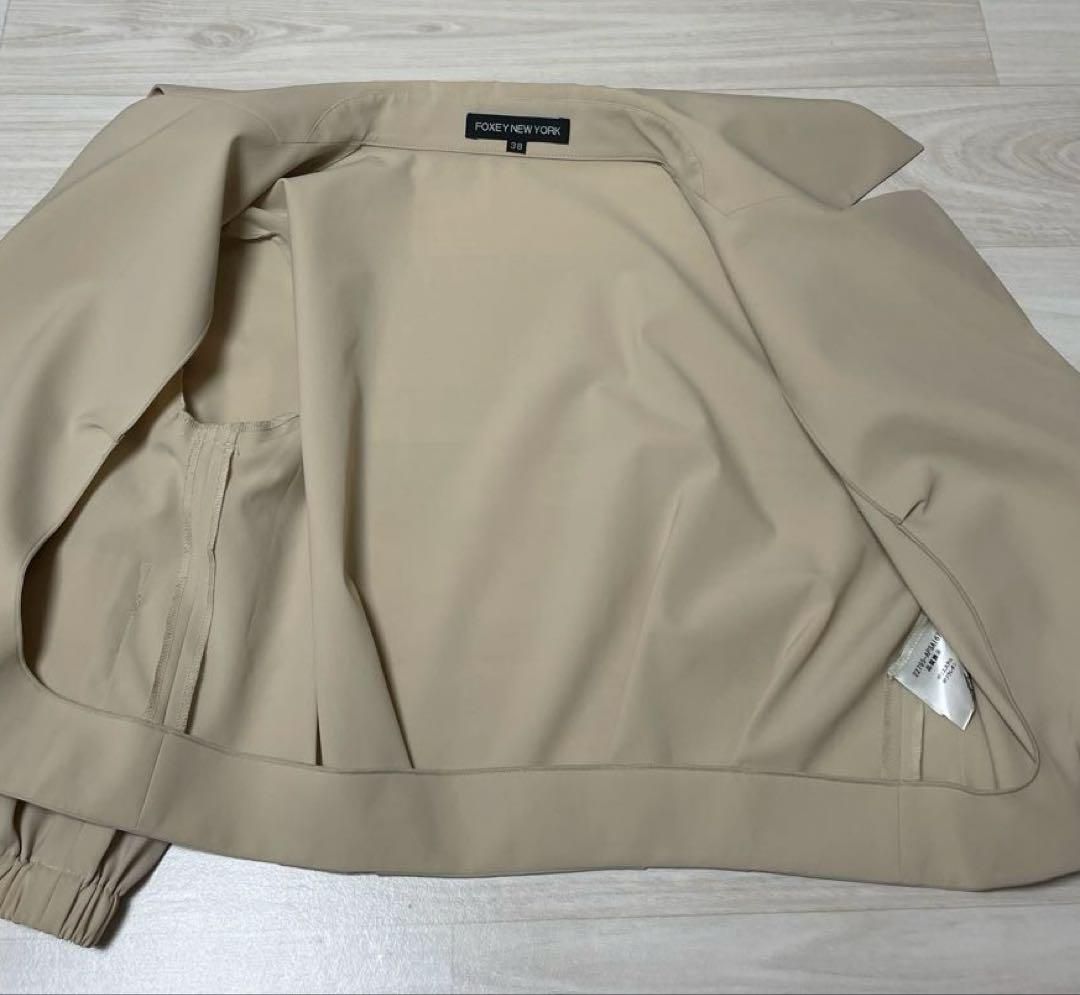 FOXEY NEW YORK テーラード ストレッチ ジャケット 38 ベージュ - メルカリ