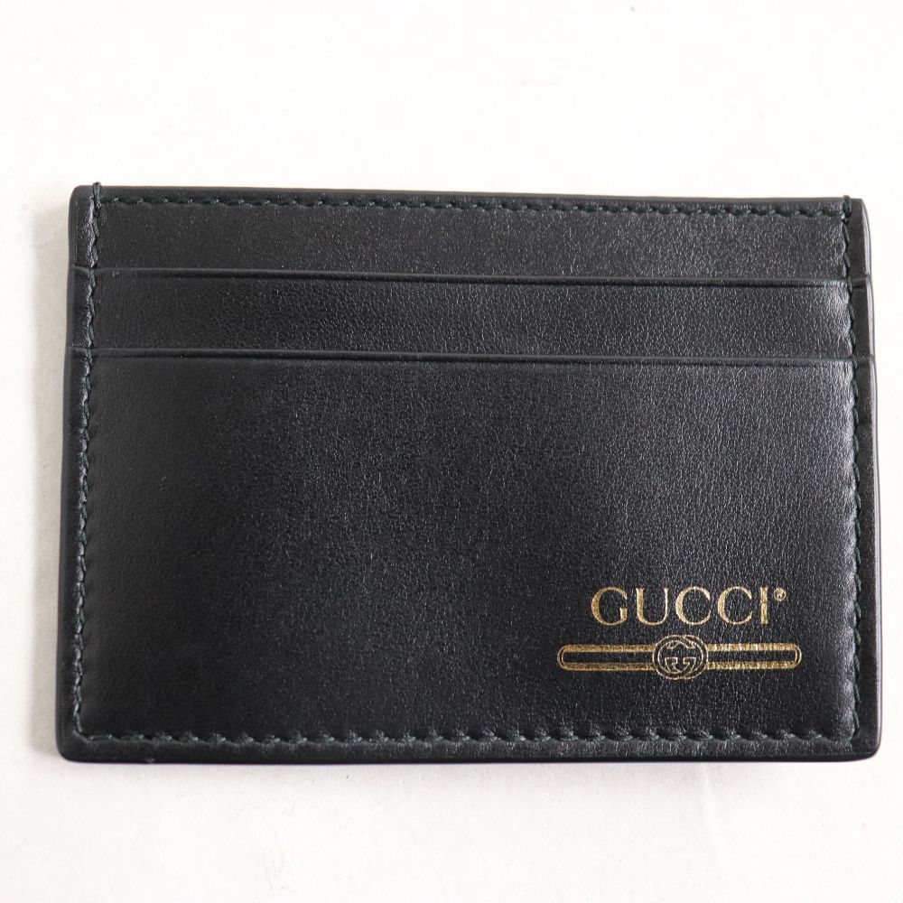 極美品▽GUCCI グッチ 547594 ロゴ入り マネークリップ付 レザー