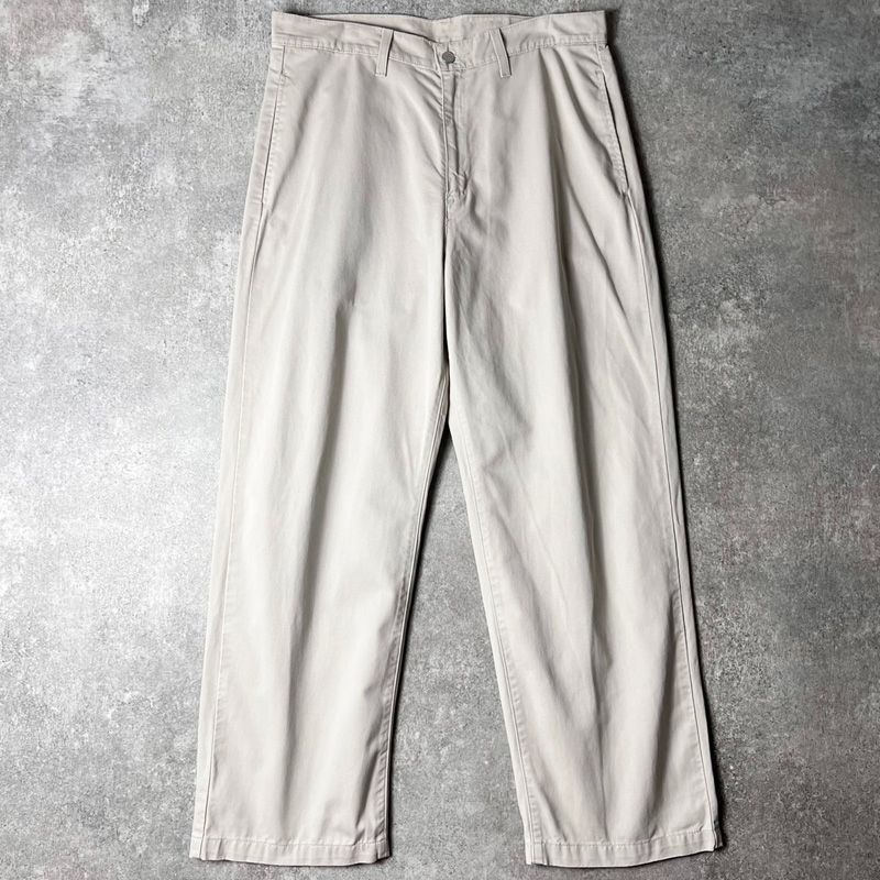 90s OLD GAP USA製 チノパン バギーパンツ 極太 ワイド ホワイト d7b6716369ab3275203fc4121e51f0