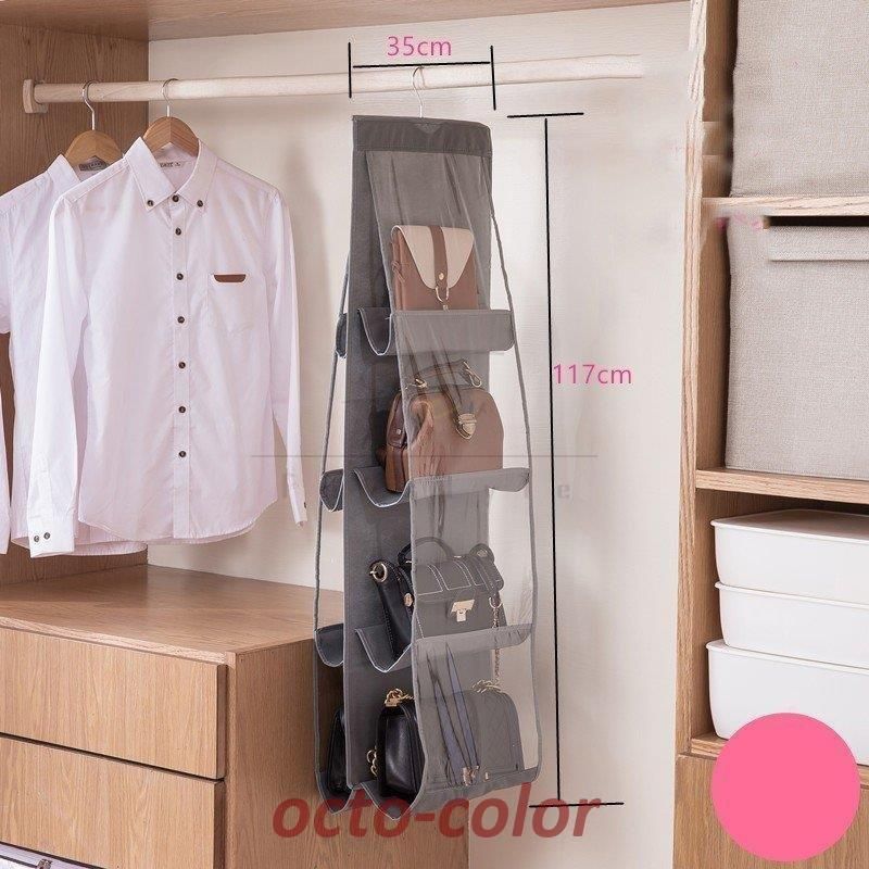 バッグ収納|クローゼット|かばんの型崩れ防止|ラック|カバン収納|吊り下げ式|壁掛け|四段２点セット