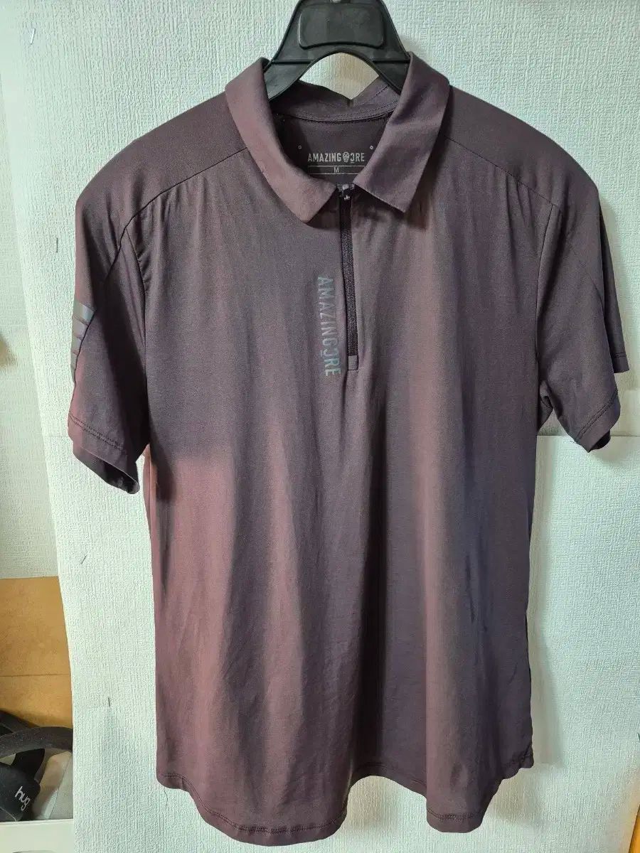 アメージングコア ハーフジップ 襟付きTシャツ ポロシャツ M
