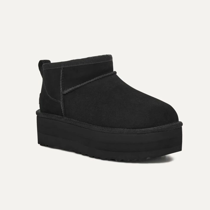 UGG アグ プラットフォーム ムートンブーツ クラシック ウルトラ ミニ レディース 厚底 CLASSIC ULTRA MINI PLATFORM ブラック 1135092