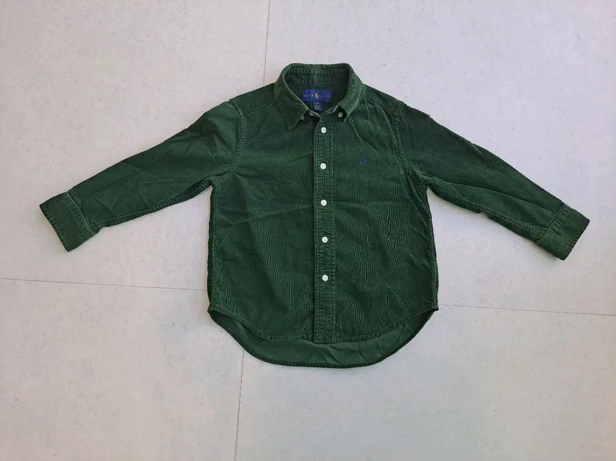ポロ Ralph Lauren ラルフローレン コーデュロイ シャツ 緑 4T