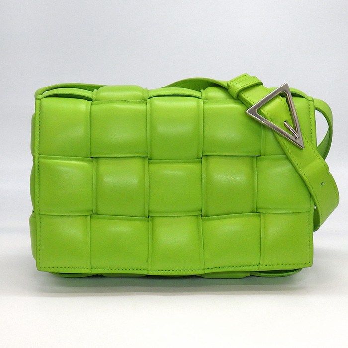ボッテガ ヴェネタ BOTTEGA VENETA ショルダーバッグ パデッド カセット クラシック 591970VCQR アシッドグリーン ラムスキン