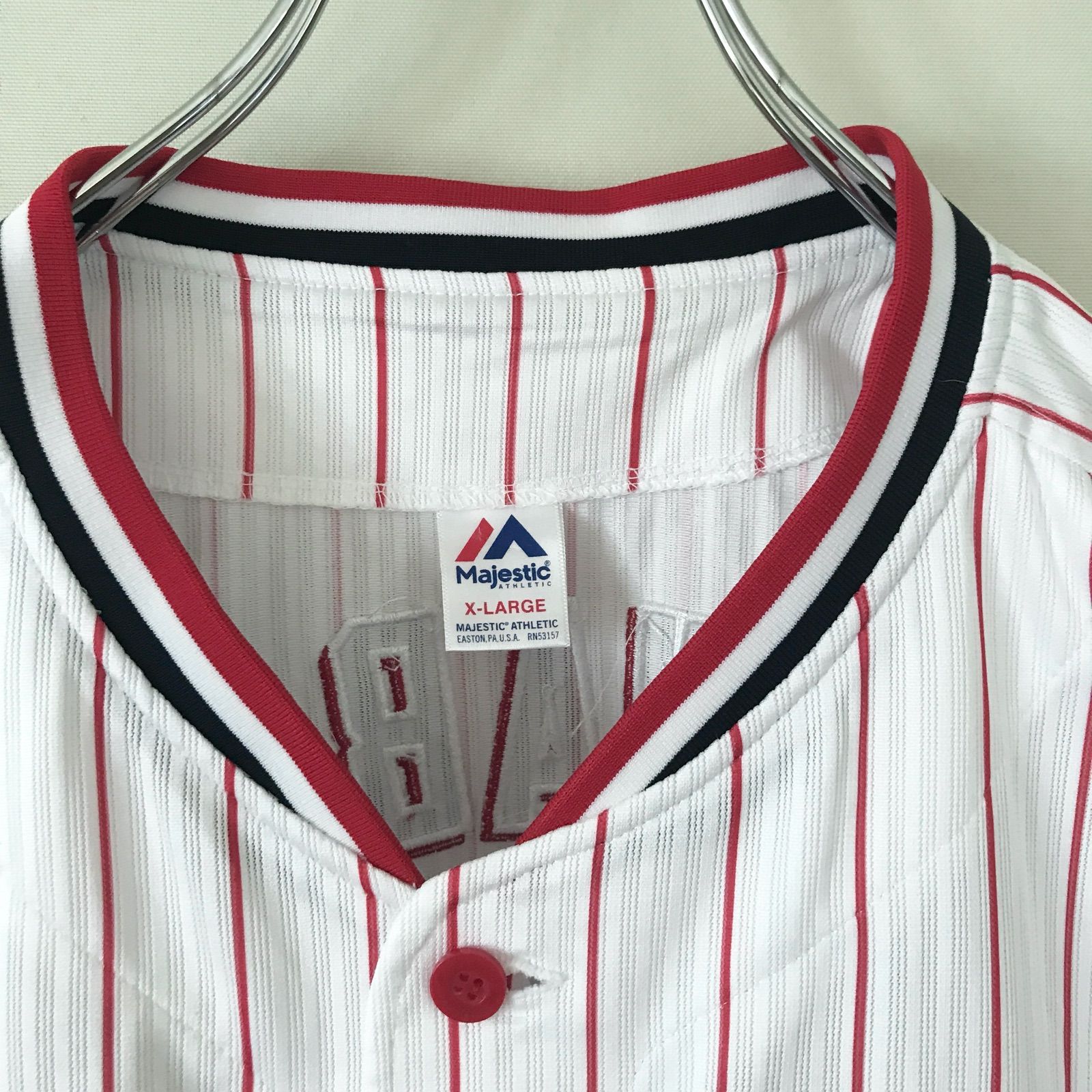 【希少/美品】川端慎吾 ヤクルトスワローズ 2016CREWユニフォーム XL MAJESTIC SWALLOWS 東京ヤクルトスワローズ USED美品 2024 crew