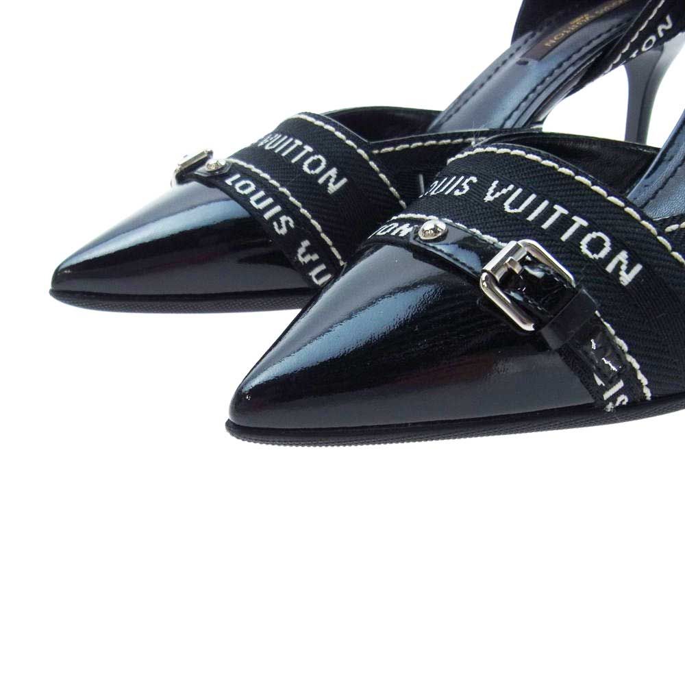 ルイ・ヴィトン パンプス ロゴ リボン ピンヒール パンプス