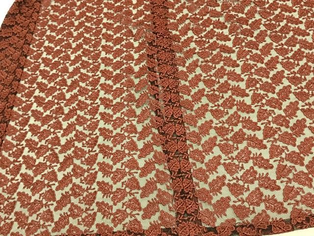 平和屋着物▽道中着　スリーシーズン　春夏秋　塵除け　紗袷　紗　葉尽くし　正絹　逸品　AAAW7909fy 平和屋着物▽道中着 スリーシーズン 春夏秋 塵除け 紗袷 紗 葉尽くし