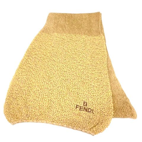 フェンディ FENDI マフラー ストール ウール混 ワンポイント