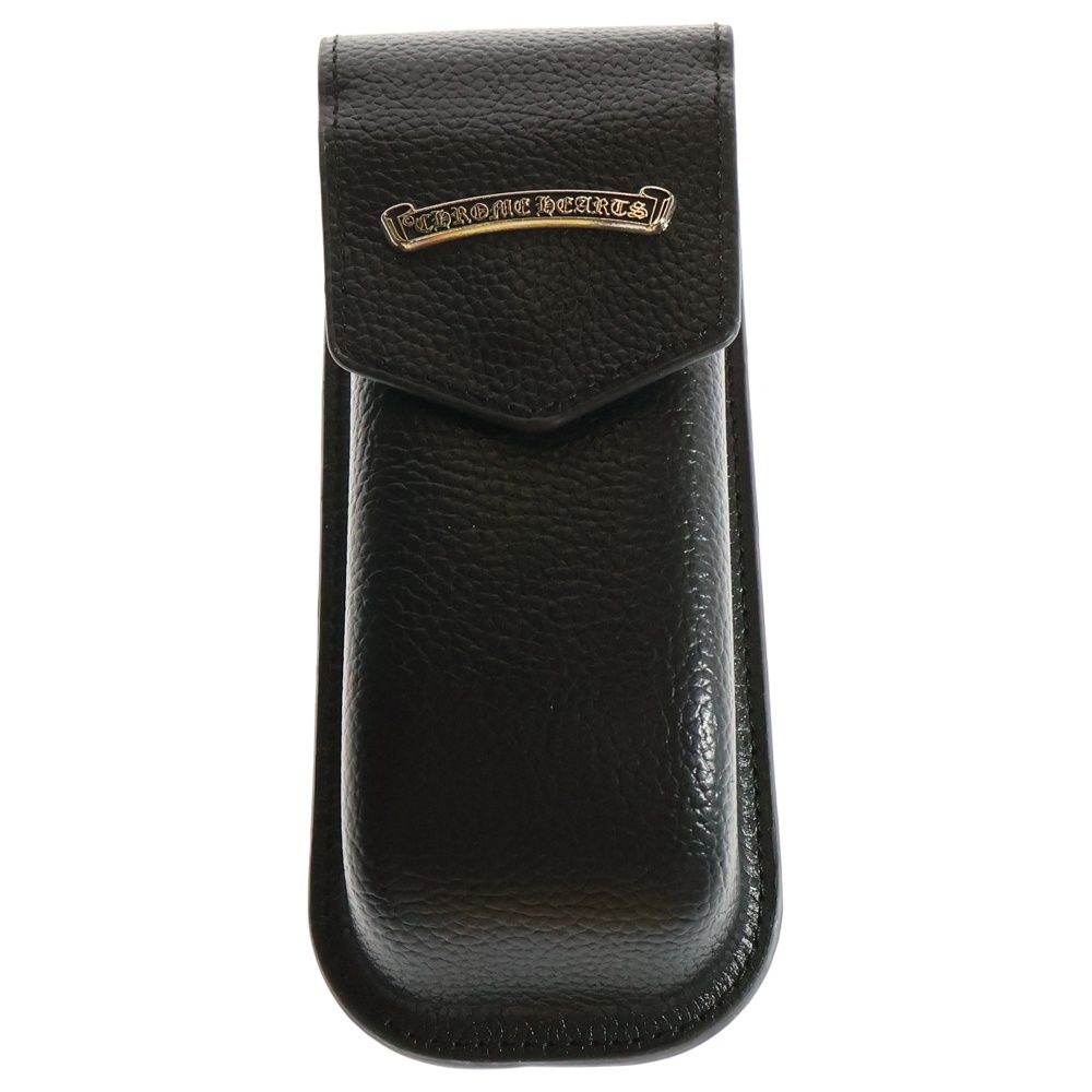 CHROME HEARTS (クロムハーツ) スクロールラベル レザー ハードアイ