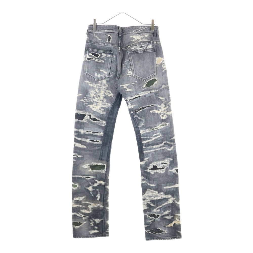 GIVENCHY Givenchy - ジーンズ デストロイドデニム&モールスキン - ミディアムブルー - Cotton - サイズ: 28