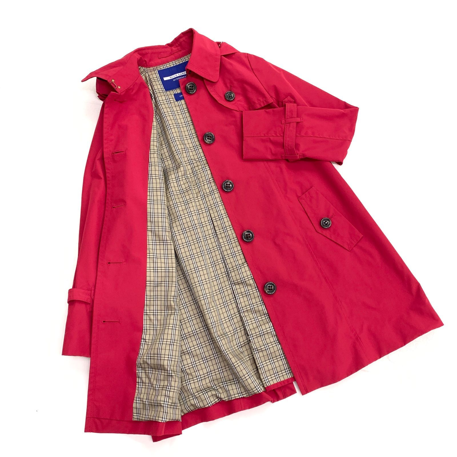 バーバリー ブルーレーベル♡ピンクチェック フレアトレンチコート BURBERRY BLUE LABEL（トレンチコート）のフリマアイテム一覧