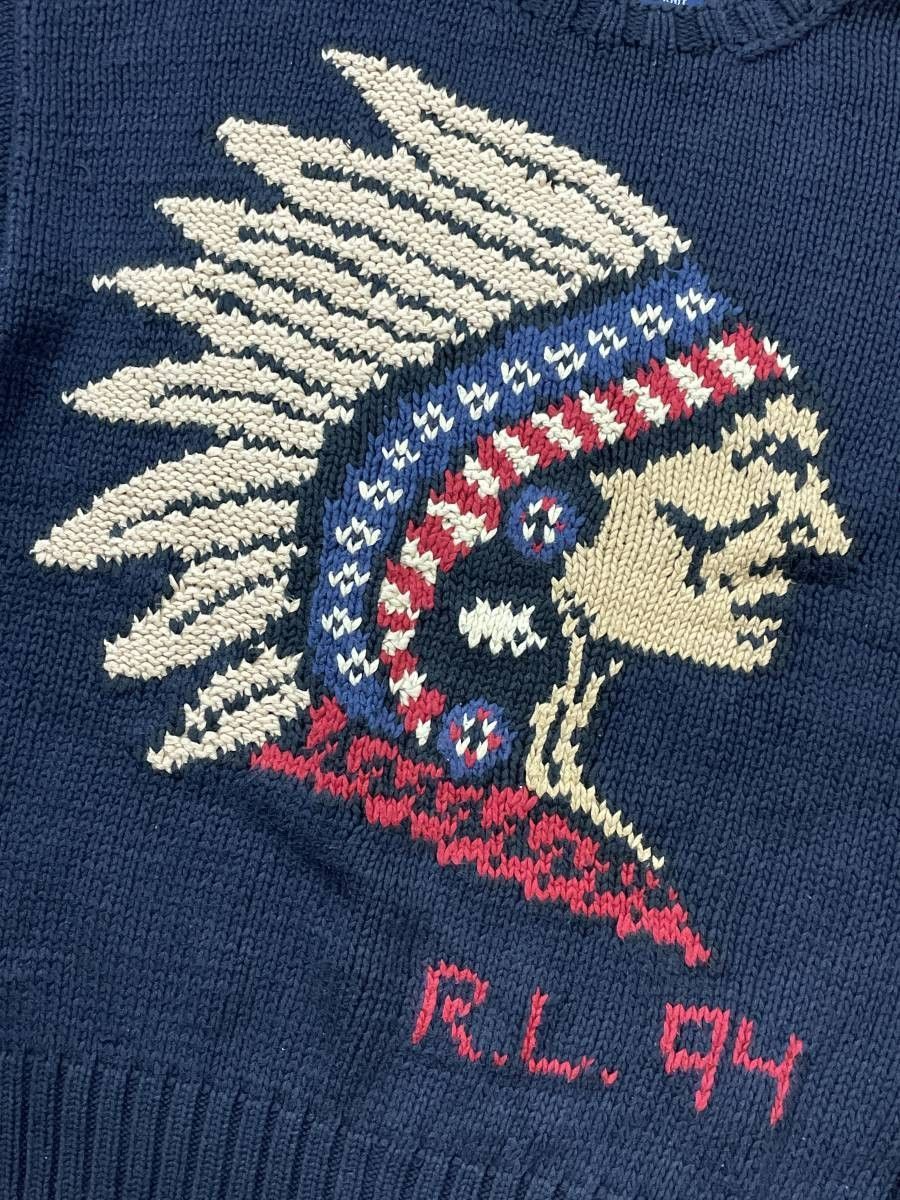 Polo by Ralph Lauren ポロ ラルフローレン INDIAN CHIEF HEAD SWEATER