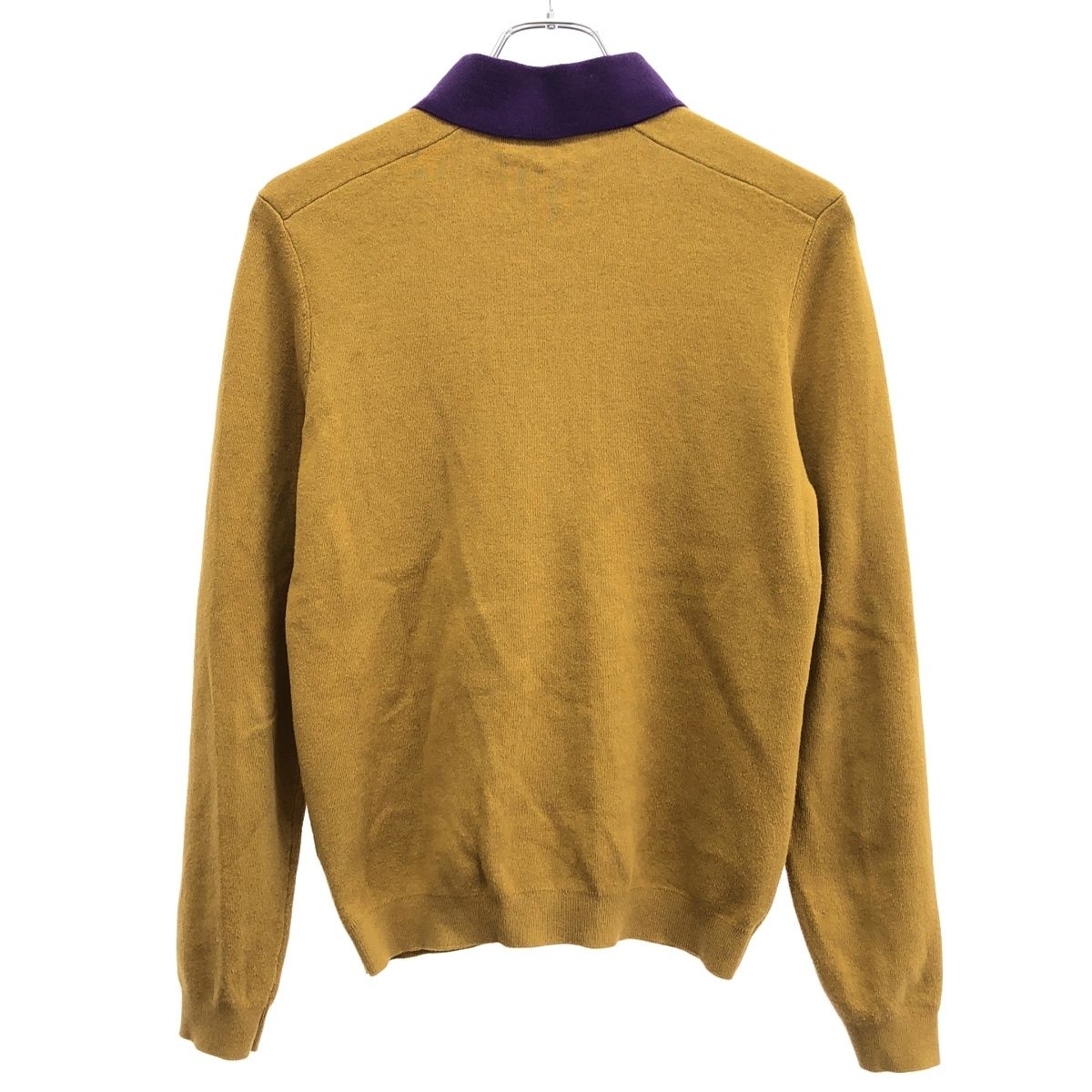 CABaN キャバン コットンカシミヤバイ カーディガン 39-02-14-02003 マスタード×パープル F