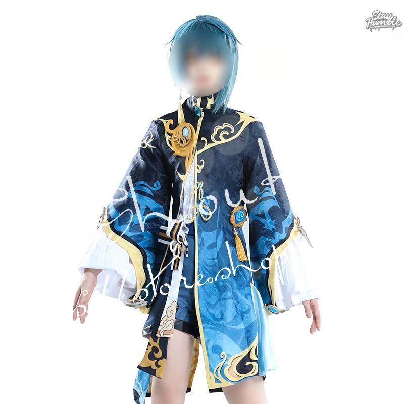 原神 げんしん 風 genshin 行秋 コスプレ衣装 ウィッグcos靴 パーティーcosplay 変装仮装コスチューム 撮影 祭り