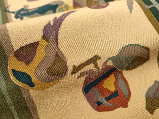 平和屋着物◎九寸名古屋帯 唐織 秋草文 金糸 正絹 逸品 未使用