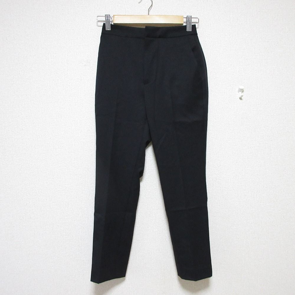 ♥ 25SS M-PREMIER BLACK エムプルミエブラック ギャバストレッチセンタープレステーパードパンツ C545-008 34P ブラック レディース 古着