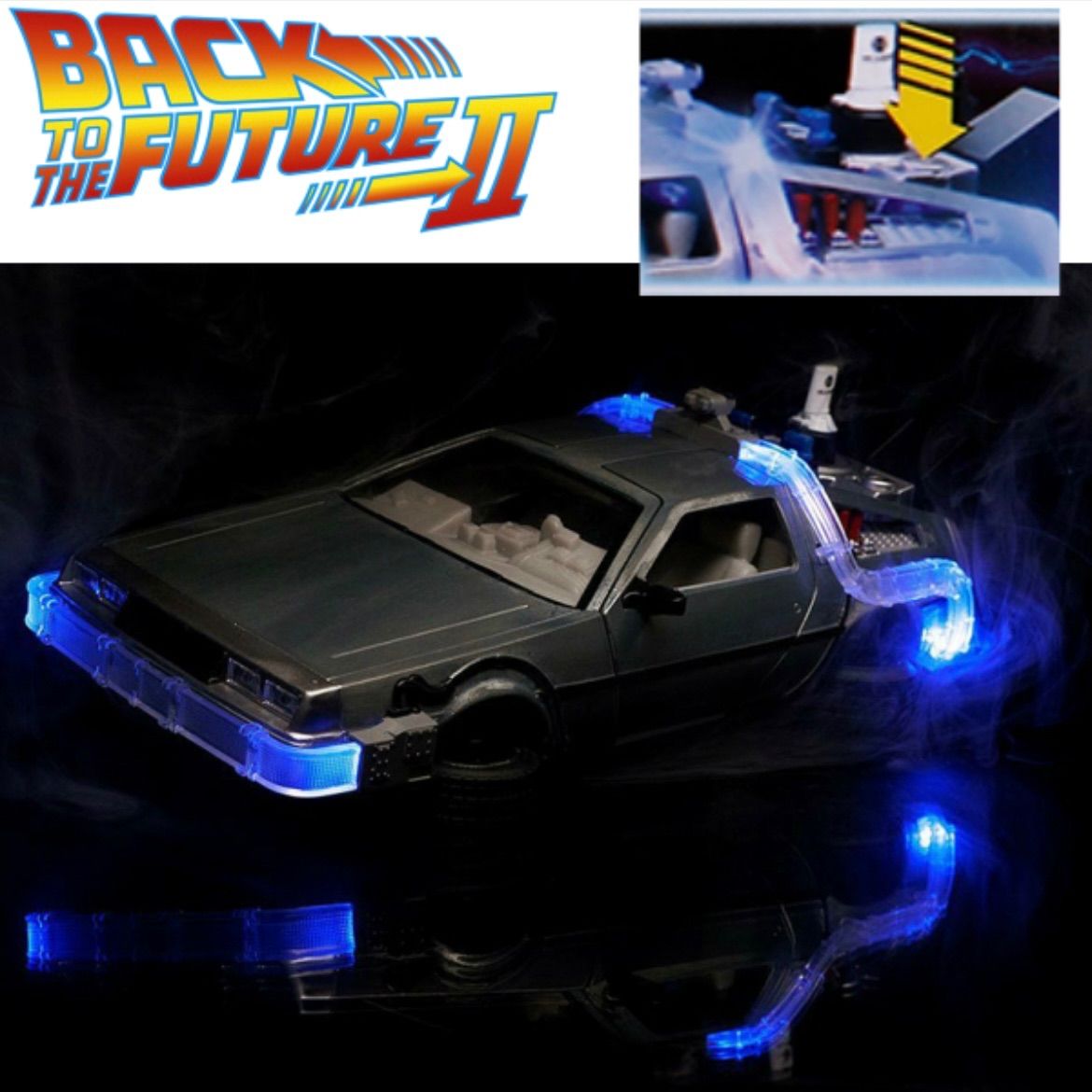 BACK TO THE FUTURE II デロリアン 1:24 TIME MACHINE w/LIGHT
