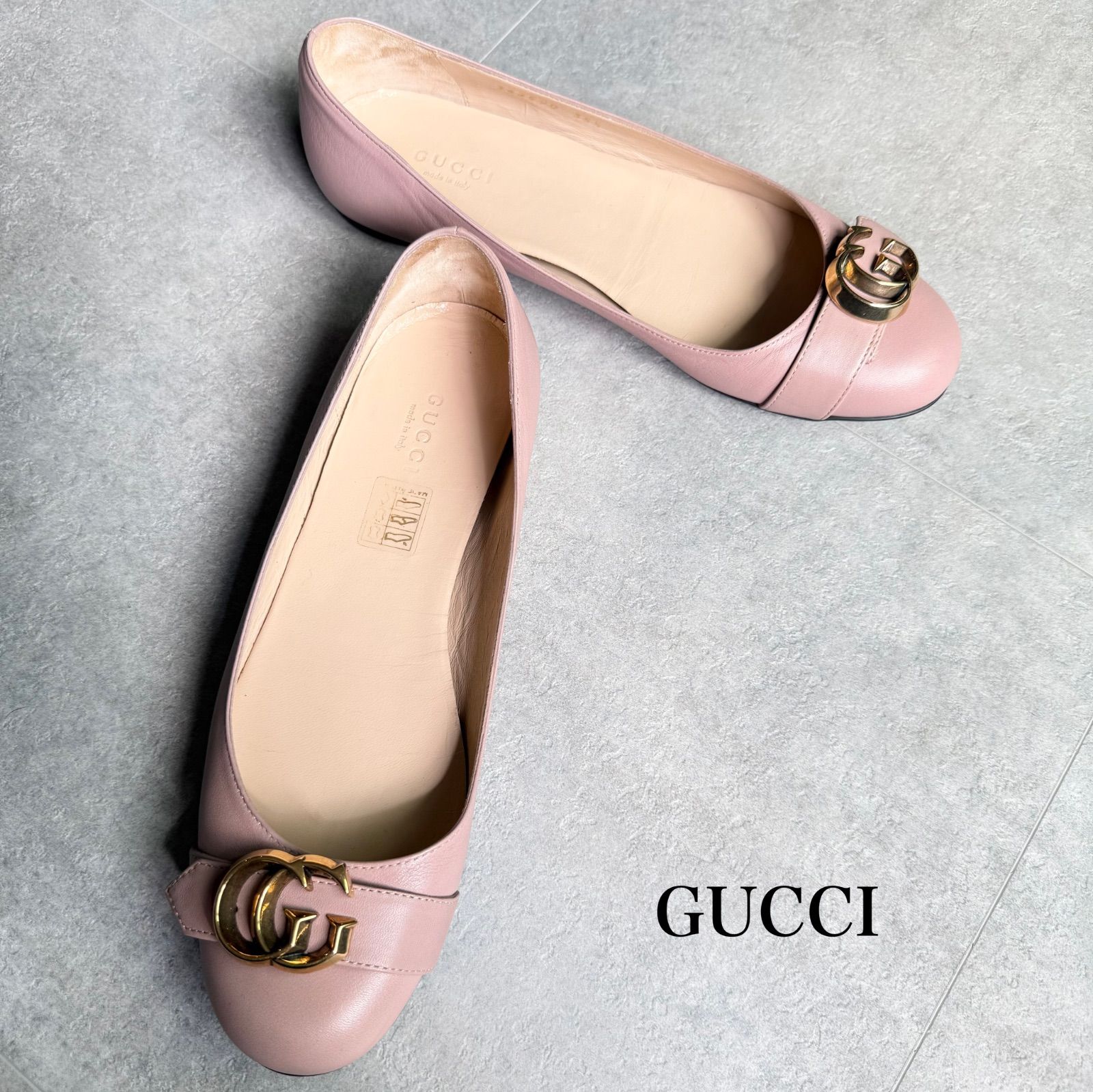 可愛いです GUCCI フラットシューズ バレエシューズ G G柄　35C 可愛いです GUCCI フラットシューズ バレエシューズ G G柄 35C